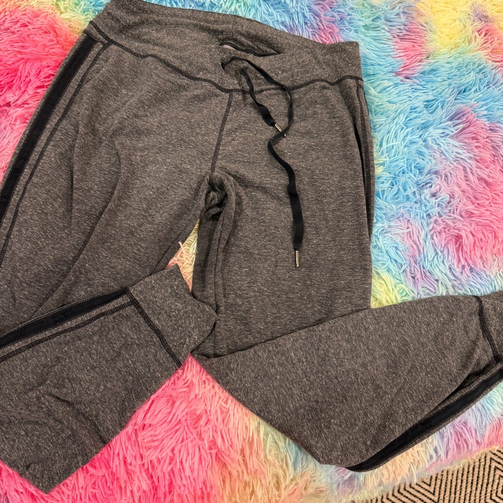 Athleta Jogger Sweatpants Womens Large Gray Heathered‎ Drawstring
